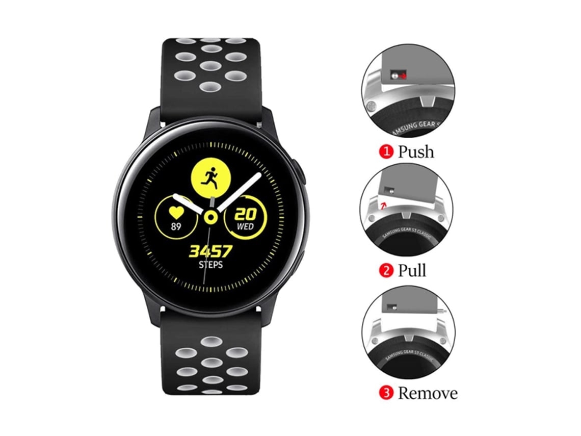 Kit Bracelete Sportystyle Película de Hydrogel para Xiaomi Watch S1 Active Preto / Vermelho