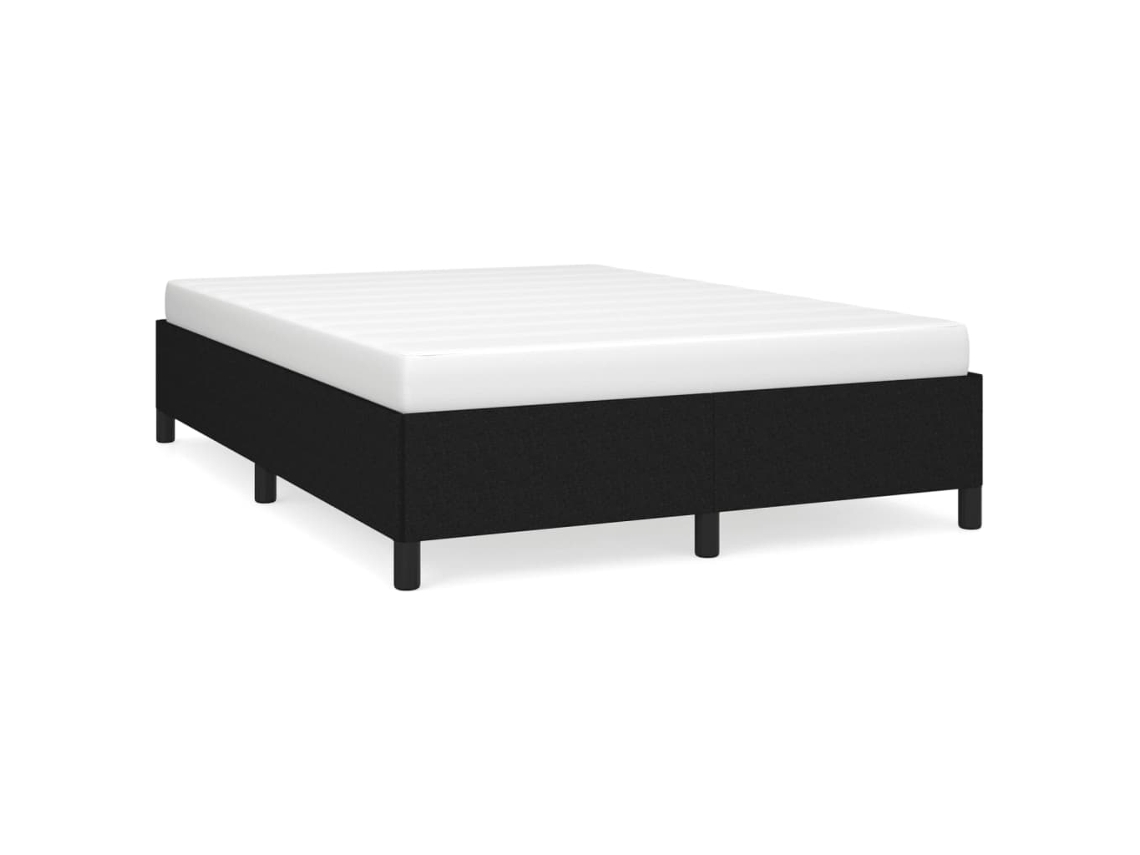 Bed Frame, Bed Frames Vidaxl Preto Tecido (140 X 190 Cm)