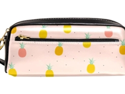 Este organizador de lápis grande com estampa de abacáxi rosa é ideal para escola, adolescentes, meninos, meninas e homens.