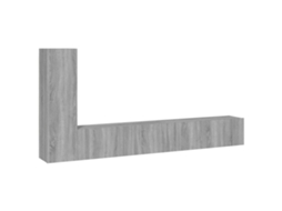 Tv Cabinet Set, Tv Cabinet Sets Vidaxl Cinzeto Madeira Processada (n/a)