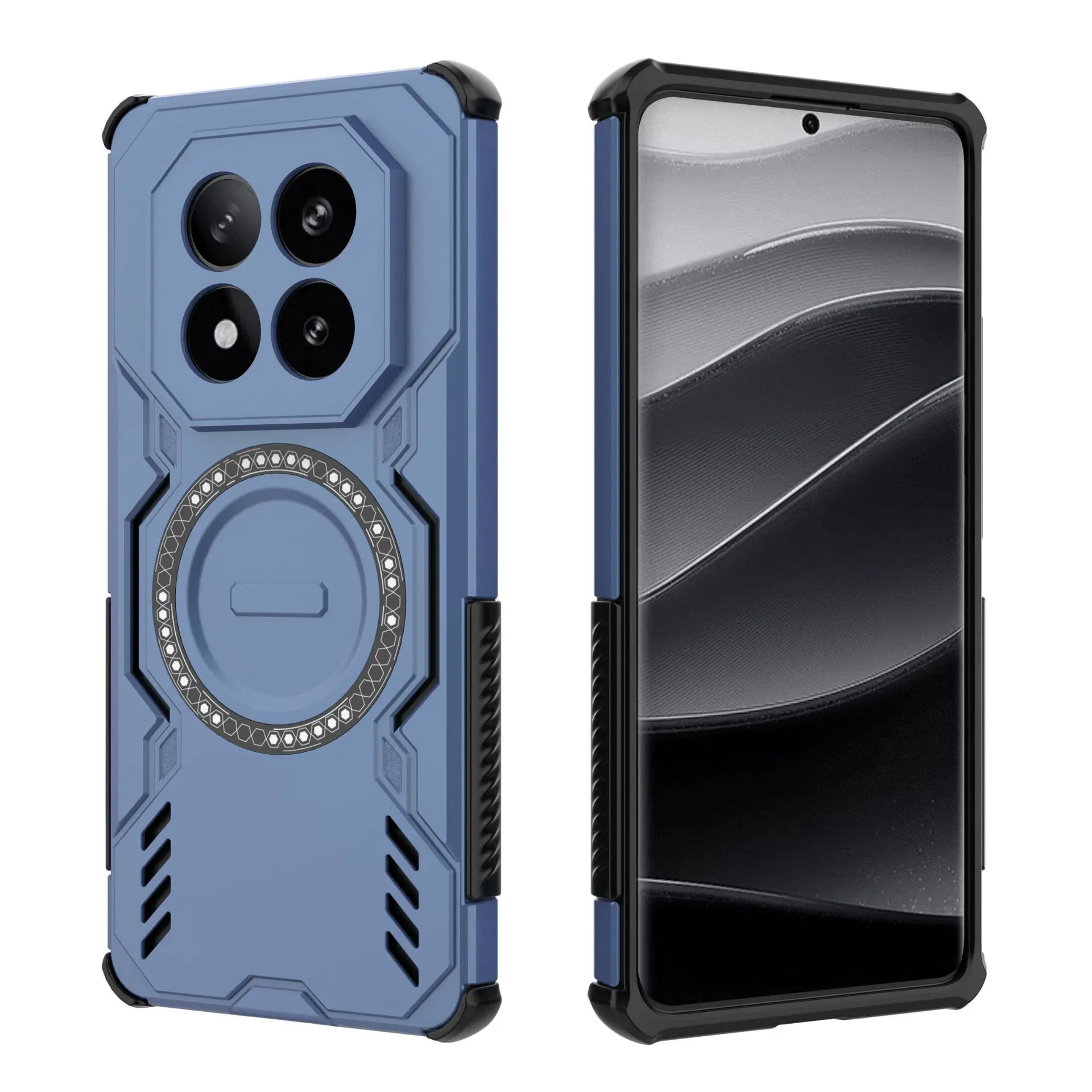 (azul, Redmi Note 15 5g) Capa Protetora Resistente Para Celular, Capa Rígida Magnética À Prova De Choque.