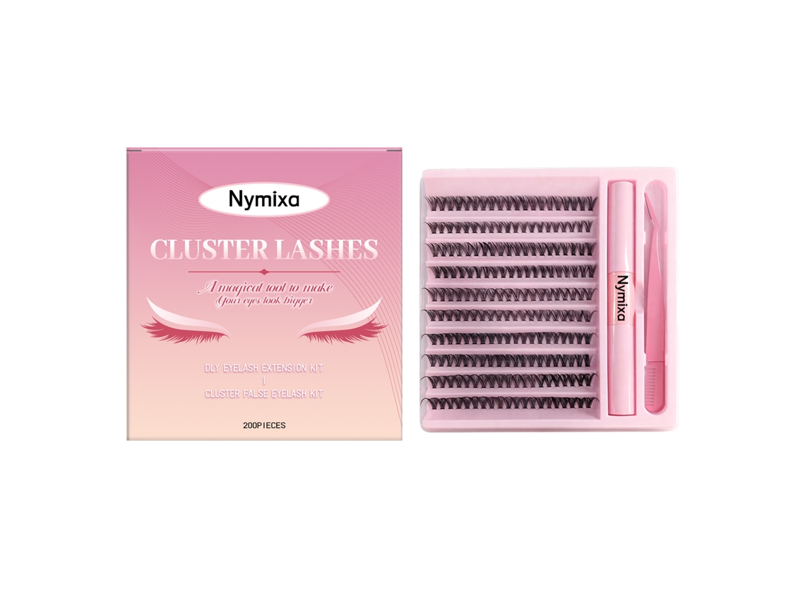 Conjunto De Cílios Falsos Segmentados Nymixa Leve Invisível Para Iniciantes Maquiagem Natural