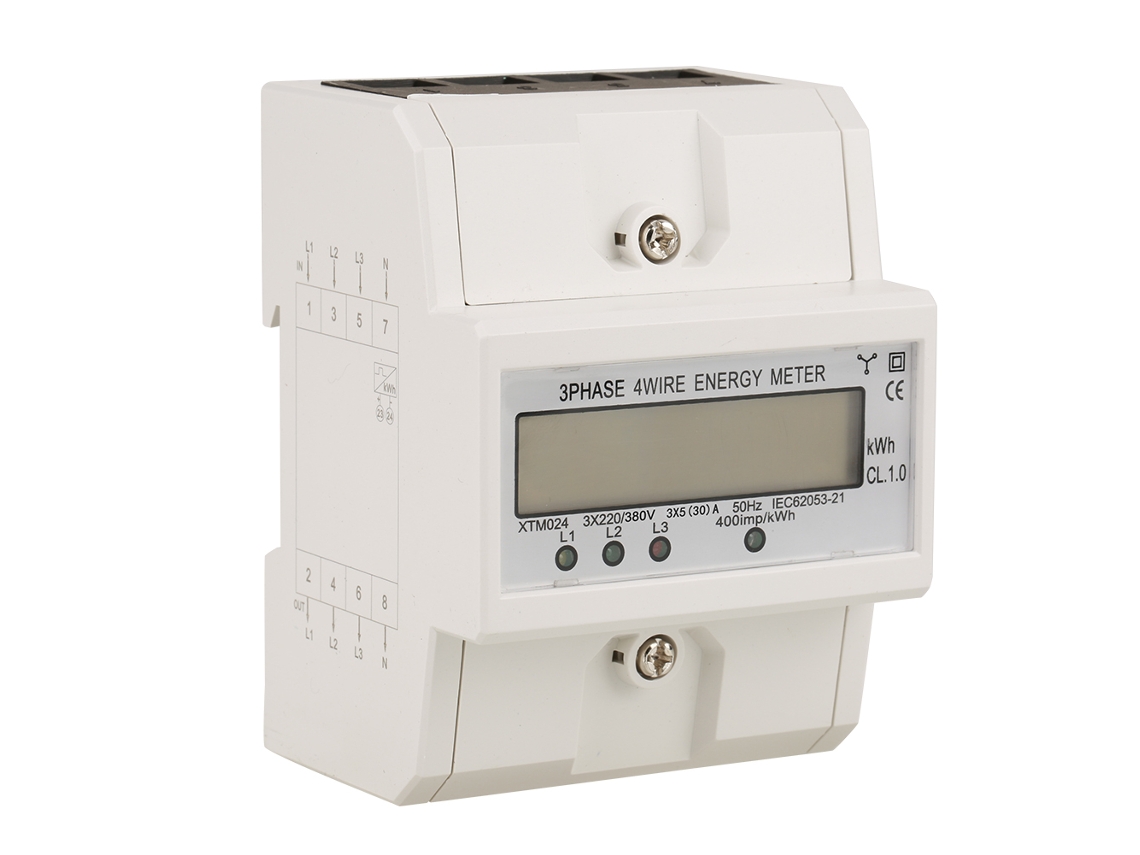 Medidor Elétrico Digital Trifásico 4 Fios 5 a Rail Din Kwh (30)