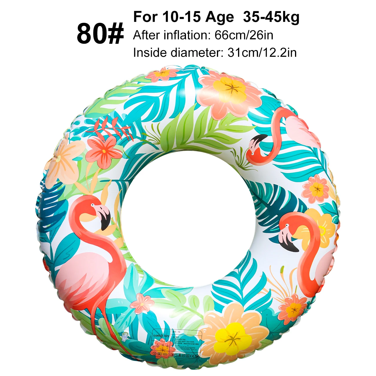 (80) Uma Boia Inflável Para Piscina, Com Estampa De Flamingo, Para Adultos.