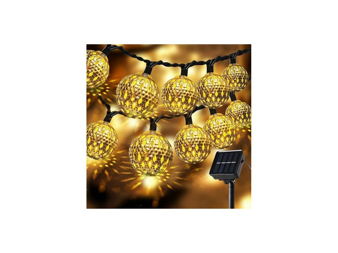 Cordão De Luzes Led, 7 M, Energia Solar, Para Decoração De Casa, Festas, Jardim E Eventos, Formato Prático