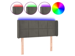 Led Headboard, Led Headboards Vidaxl Cinzeto Veludo (93 X 16 X 78/88 Cm)