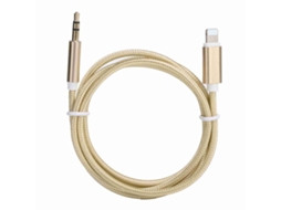 Mali cabo Aux para Carro Ios 12 com Adaptador 3.5mm, Cabo de Áudio Nylon Trançado Amarelo