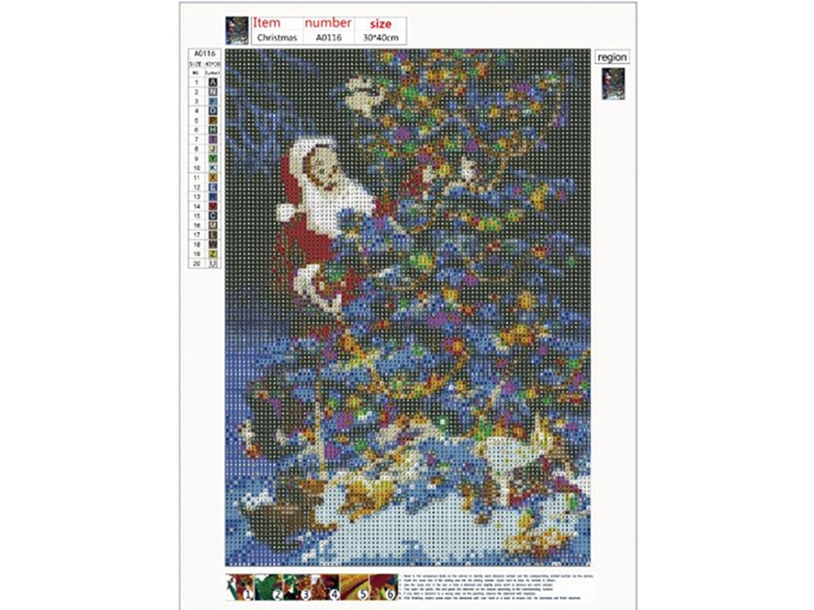 Laxiscreed Pintura De Diamante 5d Para Decoração Natalícia, Diy Para Árvore De Natal E Decoração Festiva