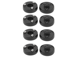 Mali pés de Isolamento para Caixa de Som Hifi If4023b Absorvedores de Impacto com Bolas Alumínio 39x24mm Preto