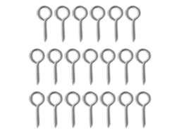 Kit De 20 Ganchos Em Forma De Olho, Ganchos De Metal Em Aço Inoxidável Para Copos, 20 Parafusos Fechados