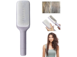 Escova de cabelo autolimpante feminina, escova de limpeza com encaixe, escova de cabelo retrátil, escova de massagem antiestática para adultos e crianças.