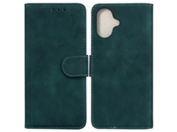 Capa De Couro Sintético Com Suporte Para Iphone 16, Cor Sólida