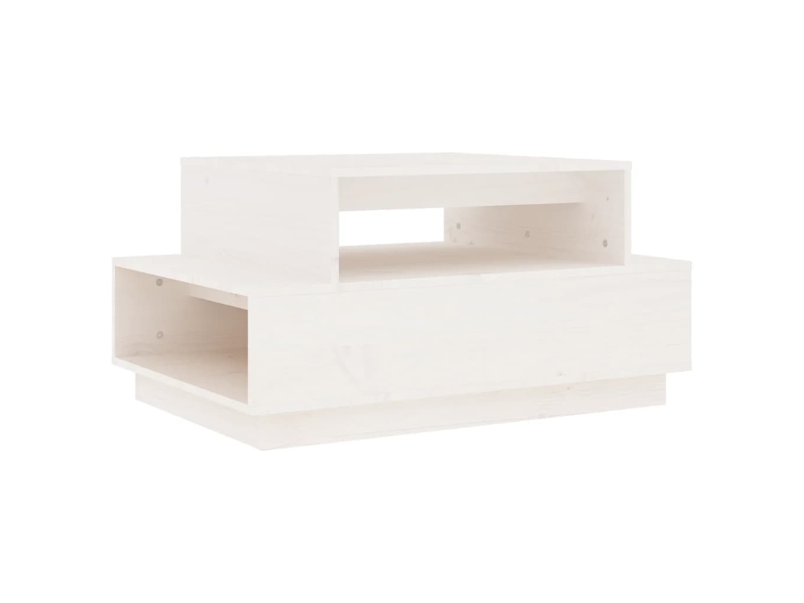 Mesa de Centro Branco MAISON EXCLUSIVE em Madeira by Pinho Maciça (80x55x40,5 cm)