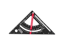 Régua Triangular De 7 Polegadas Para Marcenaria Com Goniômetro Integrado E Escala Impressa A Laser Ferramenta Medição