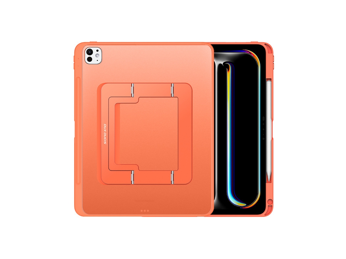 Capa Para Hexinyigjly ( 2024/2025) Ipad Pro 11 Polegadas M4/m5 , Suporte Ajustável Em Vários Ângulos Laranja