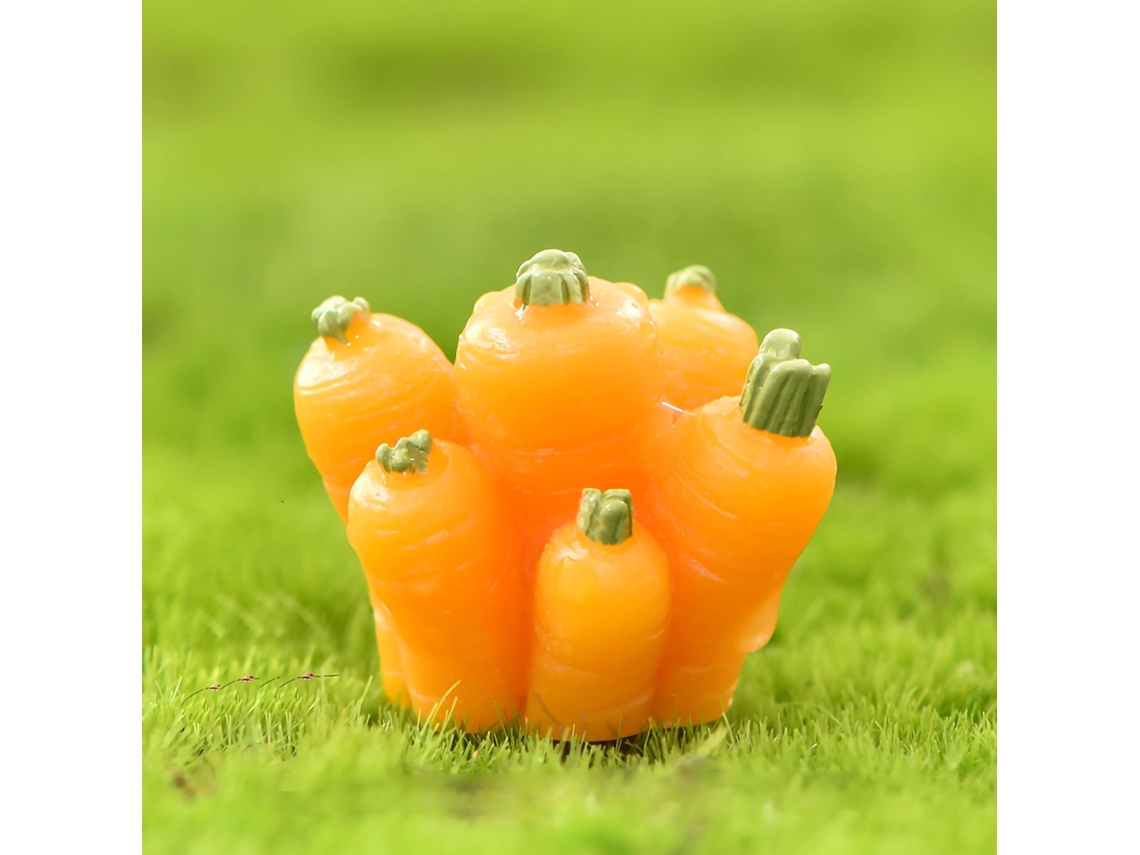 Figurinha De Resina Cute Sem Odor Para Jardim E Sala Decorativa Nº3 Cenoura