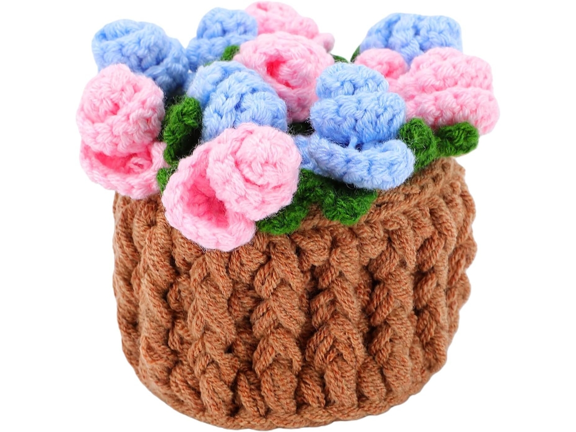 Conjunto De Porta-copos Em Crochê Em Formato De Flor