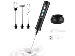 Espumador De Leite Elétrico Portátil Usb Preto