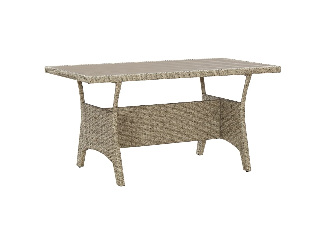 Mesa de jantar VIDAXL Cinzeto Rattan / Vime (120x70x66 cm)