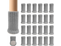 Conjunto Genérico Com 24 Pares De Protetores Piso Antiderrapantes Para Pés Cadeiras, Feitos De Tecido Poliéster E Feltro