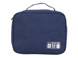 Bolsa organizadora para acessórios eletrônicos com compartimentos versáteis azul marinho S/MARCA