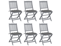 Folding Chair, Folding Chairs Vidaxl Cinzeto Madeira De Acácia (n/a)