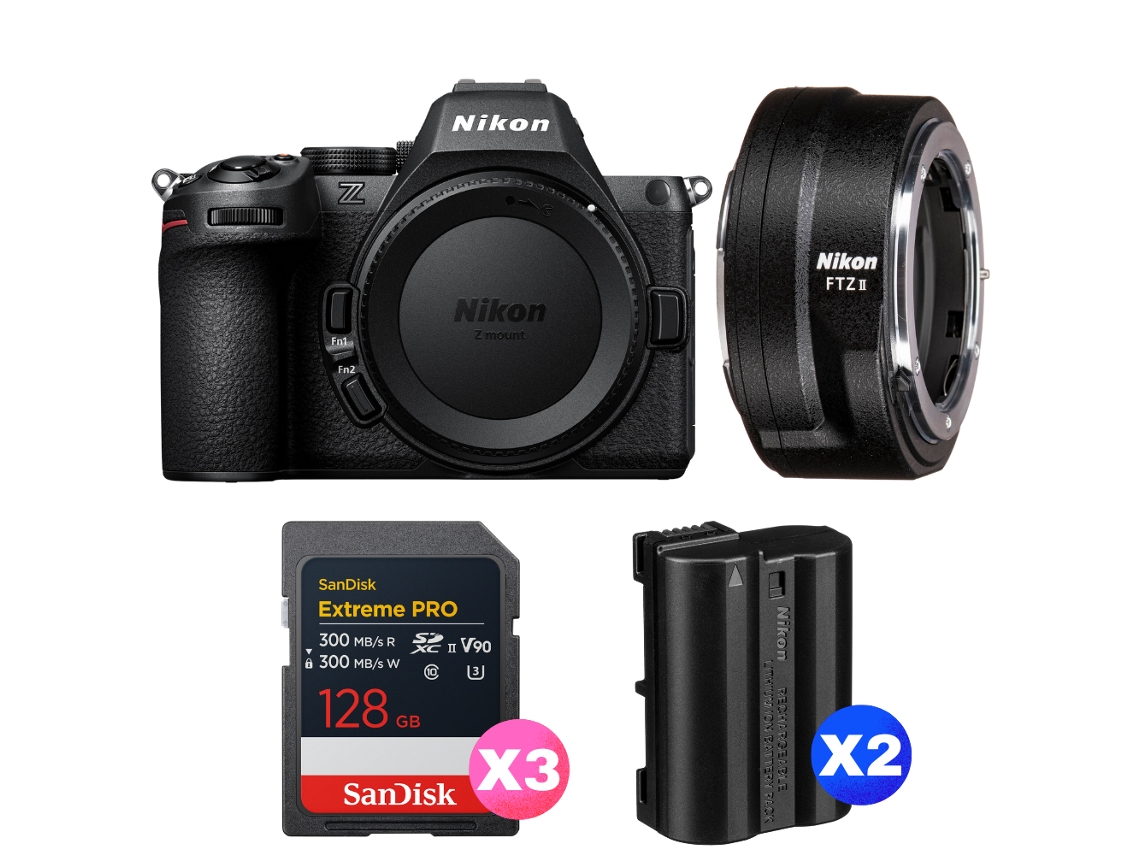 Z5 Ii + Ftz Ii + 3 Sandisk 128gb Extreme Pro Uhs ii Sdxc + 2 Nikon En el15c + Ebook “20 Dicas para Fotos Que Impressionam” NIKON