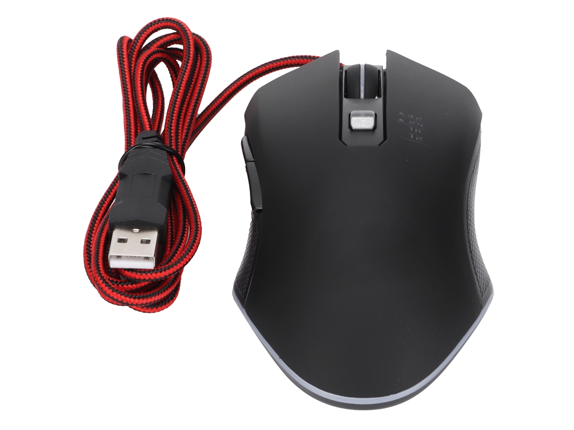Aetheria mouse Gamer com Fio Usb 6 Botões Luz Colorida Dpi Ajustável Preto G1