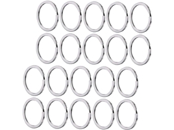 Conjunto De 100 Anéis De Metal Planos Para Chaveiros, Anéis Redondos Para Chaves E Acessórios De Artesanato