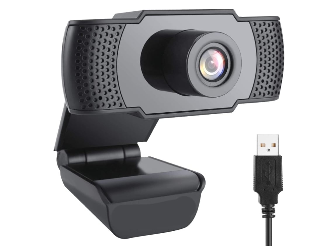 Webcam 1080P com Microfone Usb 2.0 Computador Web Camera com Correção Automática de Luz Preto YEMAESRE