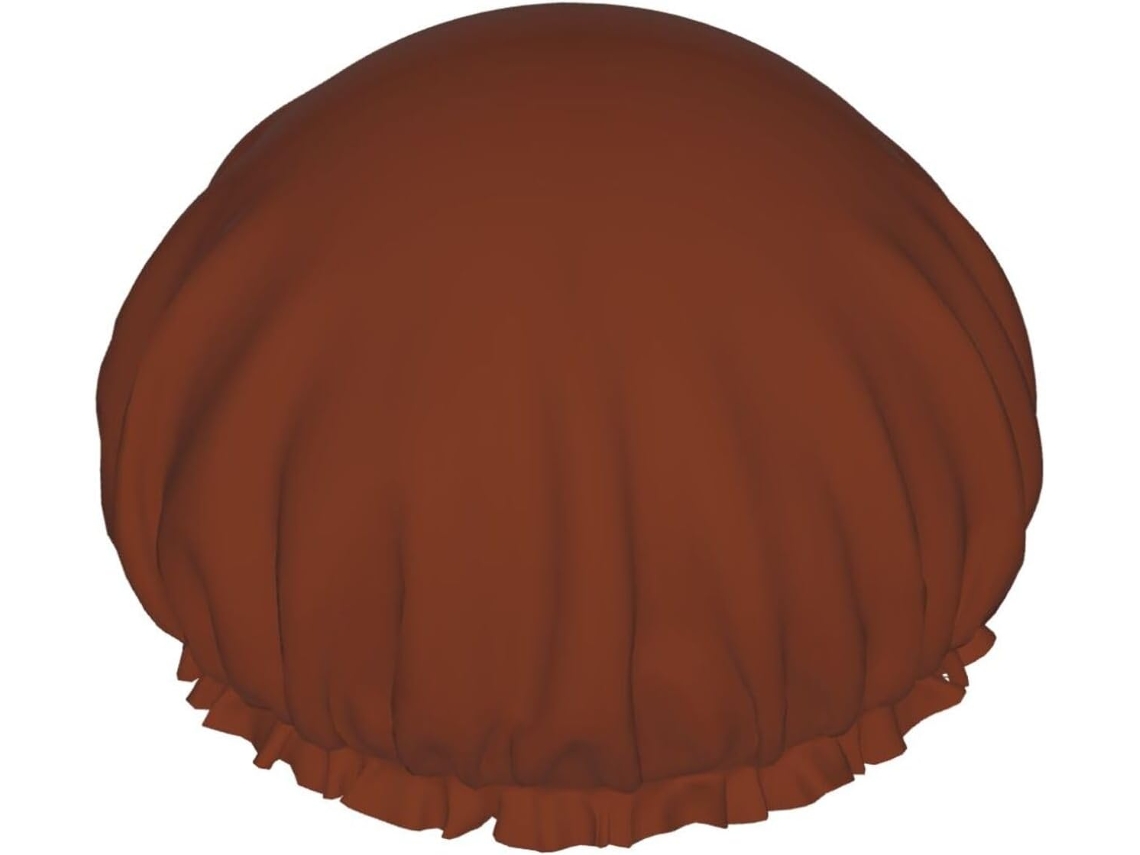 Touca De Banho Impermeável Camada Dupla Com Broto Bambu, Elástico Macio, Reutilizável Para Homens E Mulheres, Estampa De