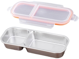 Recipiente Para Alimentos Em Aço Inoxidável Com Tampa, Próprio Para Lava Louças, Ideal Para Refeições Quentes E Frias