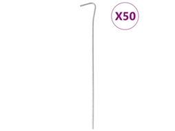 Vidaxl Estacas Para Tenda 50 Pcs 23 Cm Ø3 Mm Aço Galvanizado