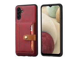 Capa Para Samsung Galaxy A14 5g Em Tpu + Pu Com Compartimento Para Cartão E Revestimento Em Couro De Bezerro.