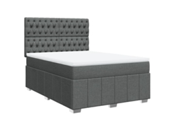Box Spring Bed, Box Spring Beds Vidaxl Cinzeto Tecido (140 X 190 Cm)