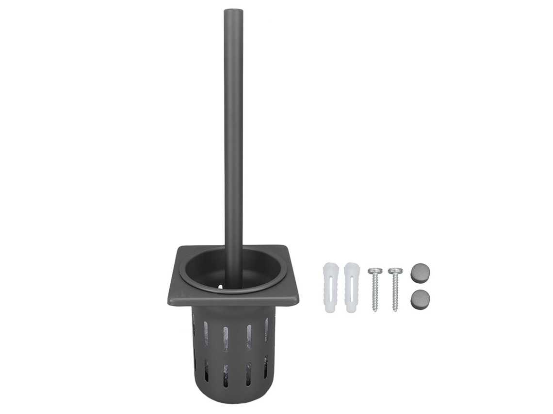 Suporte de Parede para Escova Sanitária, Conjunto de em Alumínio Espacial, Limpeza Conveniente e Eficaz para Pendurar AQUAFORGE