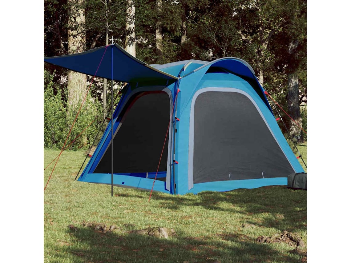 Vidaxl Tenda De Campismo 4 Pessoas Libertação Rápida Impermeável Azul