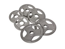 Conjunto De 6 Discos De Peso 35kg Olimpicos Com Orifício Central De Ø5,4cm Para Treinamento Em Casa Academia Prata