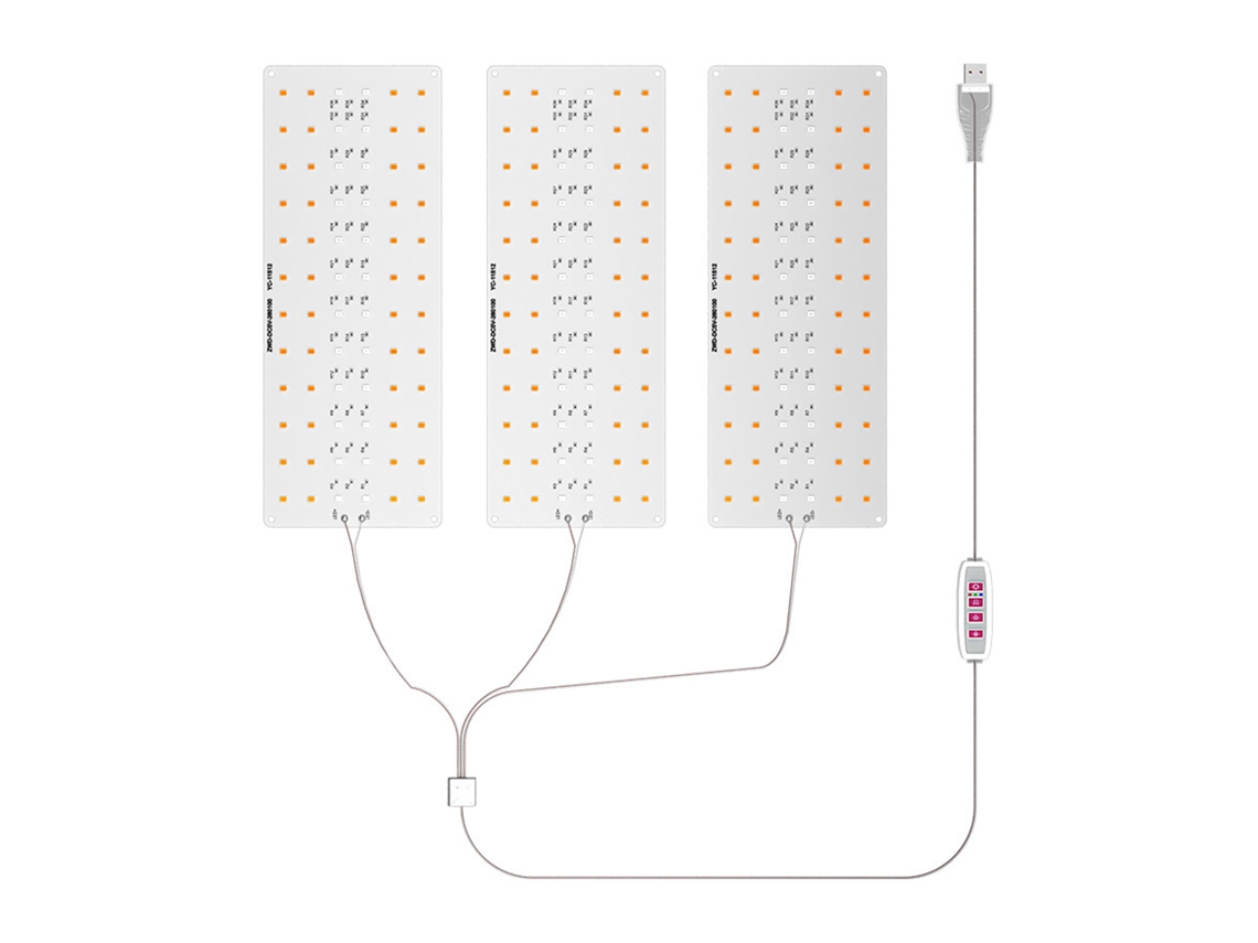 Primerox Ultra Fine Plant Growth Light com Timer 8h 12h 16h LED USB 5v