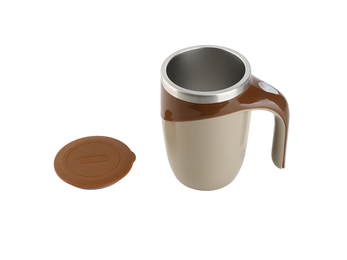 Taza de Mezclado Automático Magnético de Acero Inoxidable para Café Eléctrico, 380ml