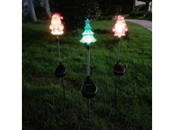 2026 lâmpada Pendente Solar de Natal para Jardim Exterior, Decoração de Natal com Papai Noel, Anão e Árvore, Ip65 Impermeável