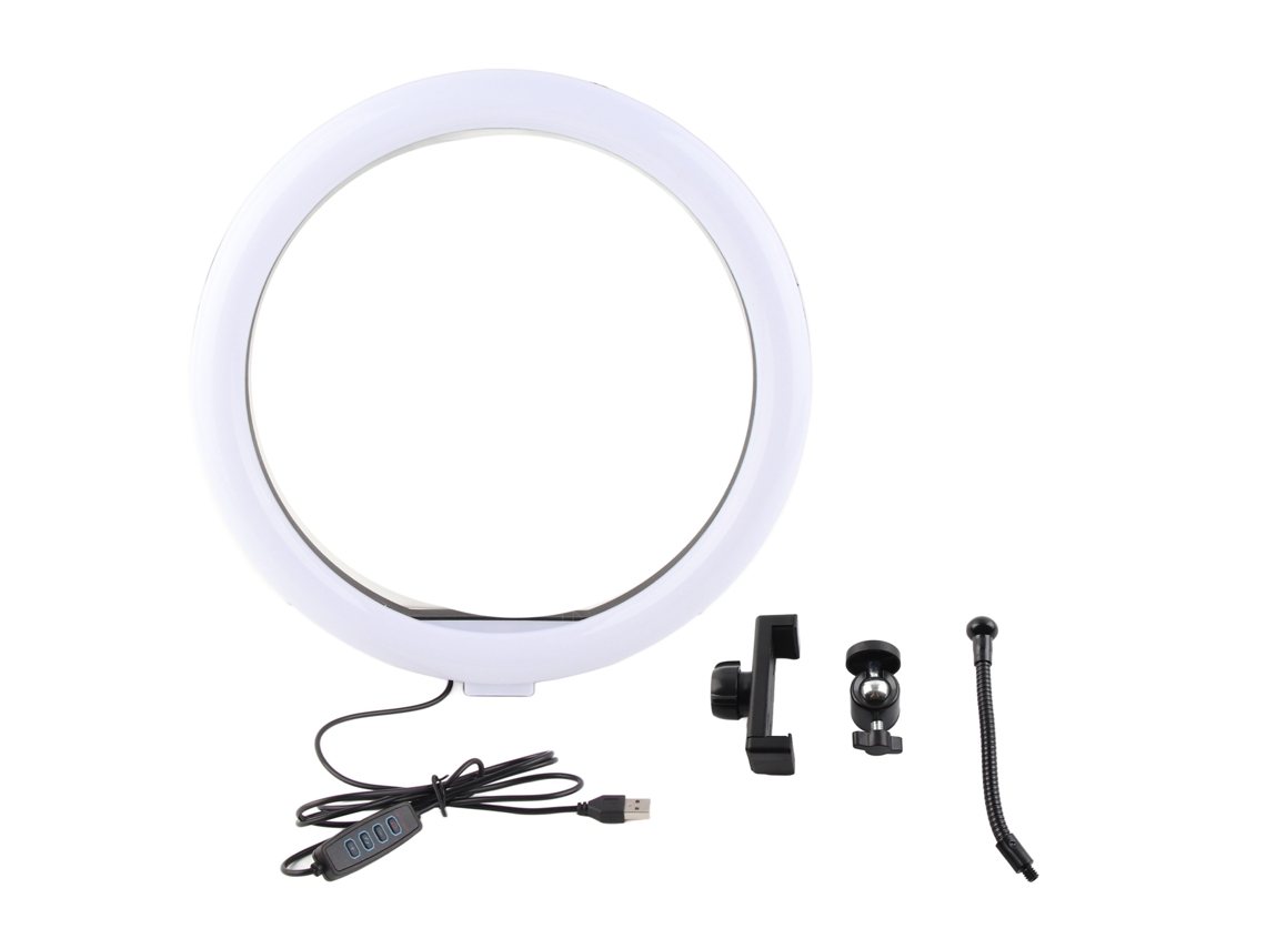 Luz Anel Led 13 Polegadas com Suporte para Celular Usb para Selfie Streaming Make up Fotografia