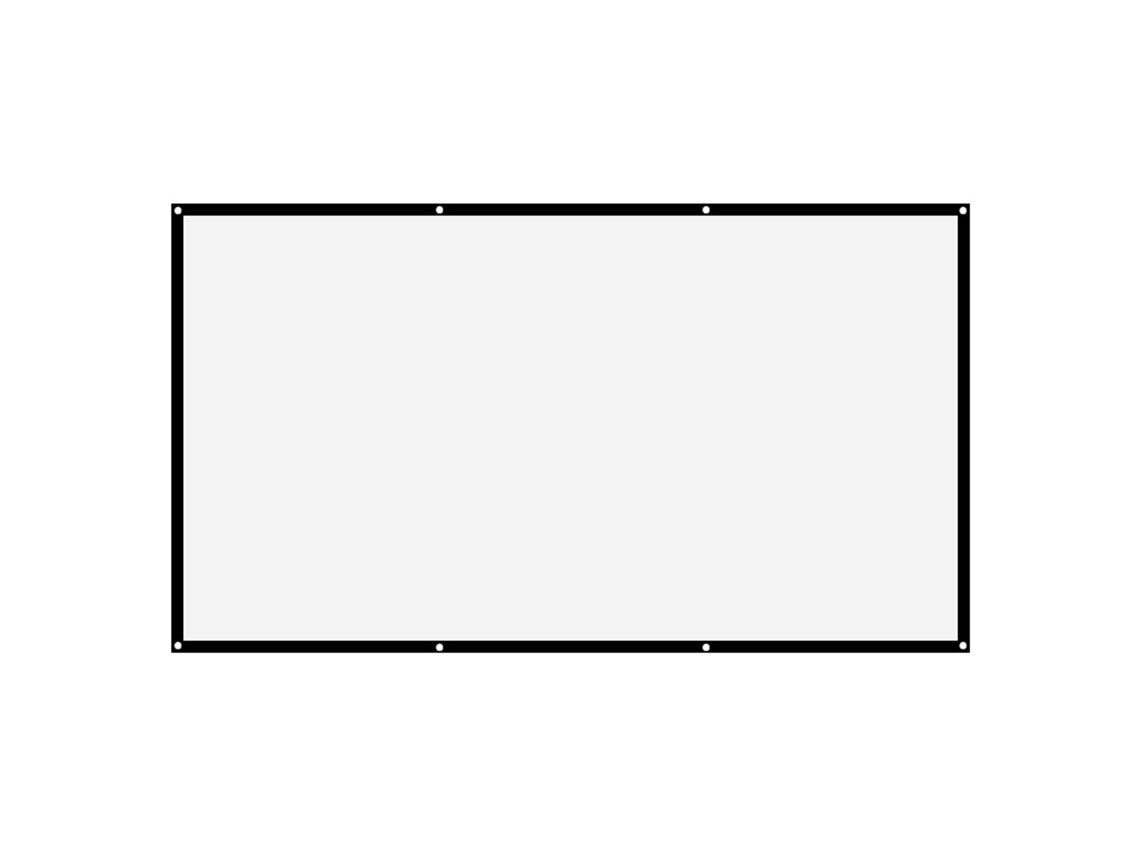 Tela De Projeção Dobrável, Portátil E Espessa, Em Poliéster Branco Macio, Formato 16:9(120 Polegadas)