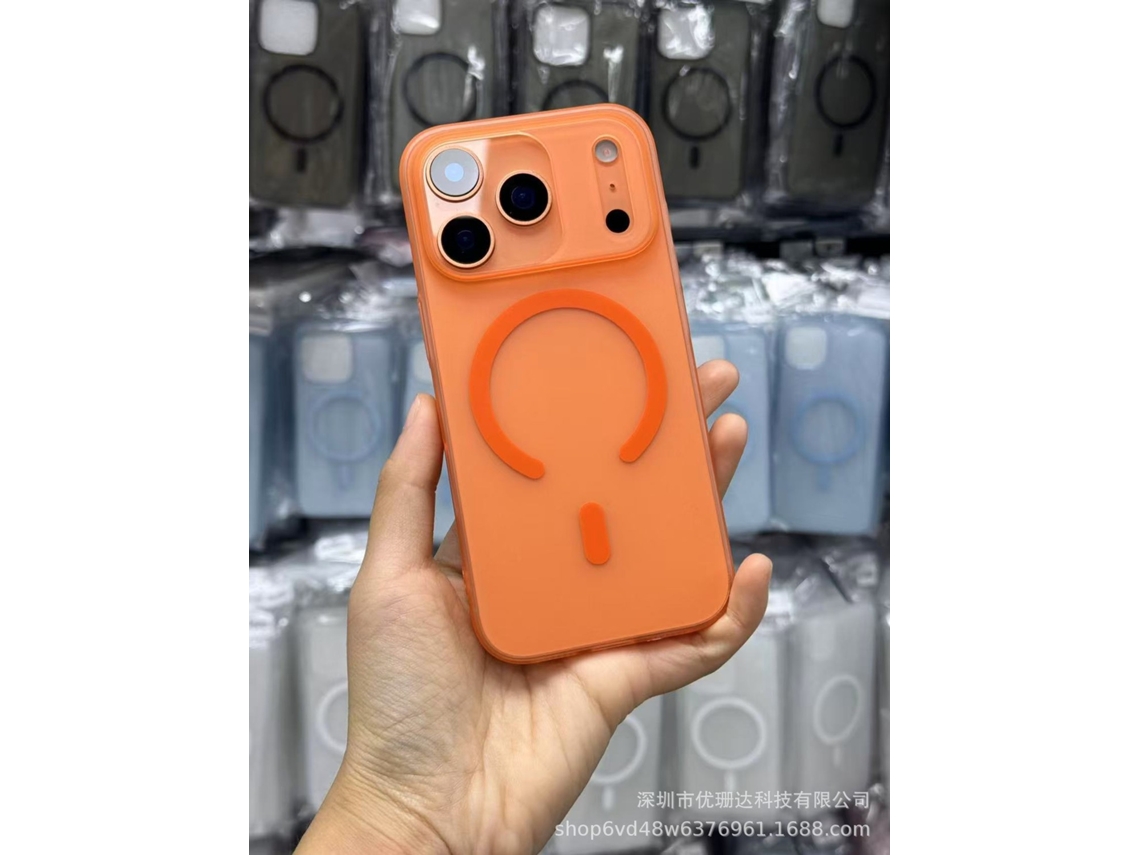 Capa Para Iphone 17 Air Laranja Ultrafina Fosca Magnética Hipoalergênica E Resistente A Impactos