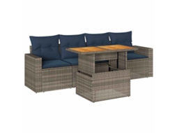Garden Sofa Set, Garden Sofa Sets Vidaxl Cinzeto Rattan / Vime (n/a)