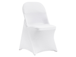VEVOR 100 Pcs Capas de Cadeira Dobráveis de Spandex Elástico Branco para Jantar de Festa de Casamento