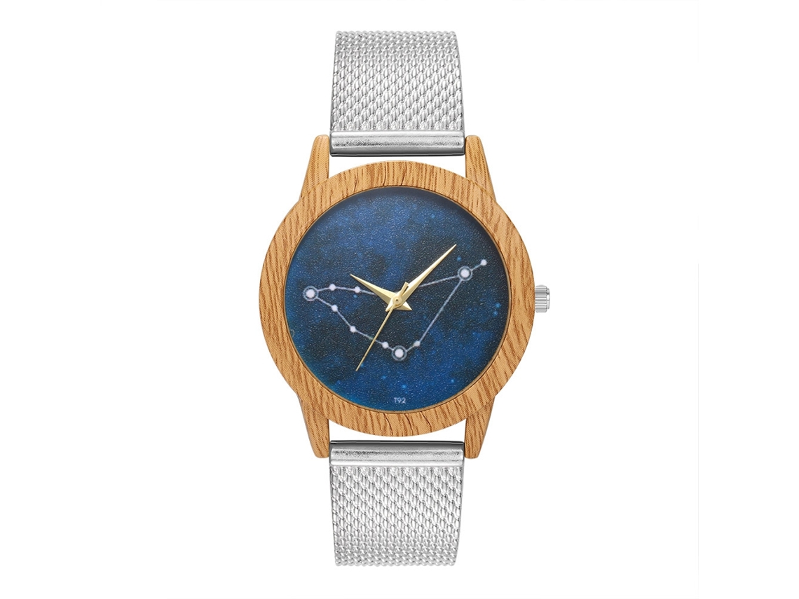 Relógio de quartzo elegante e moderno para presente masculino/feminino (prateado)