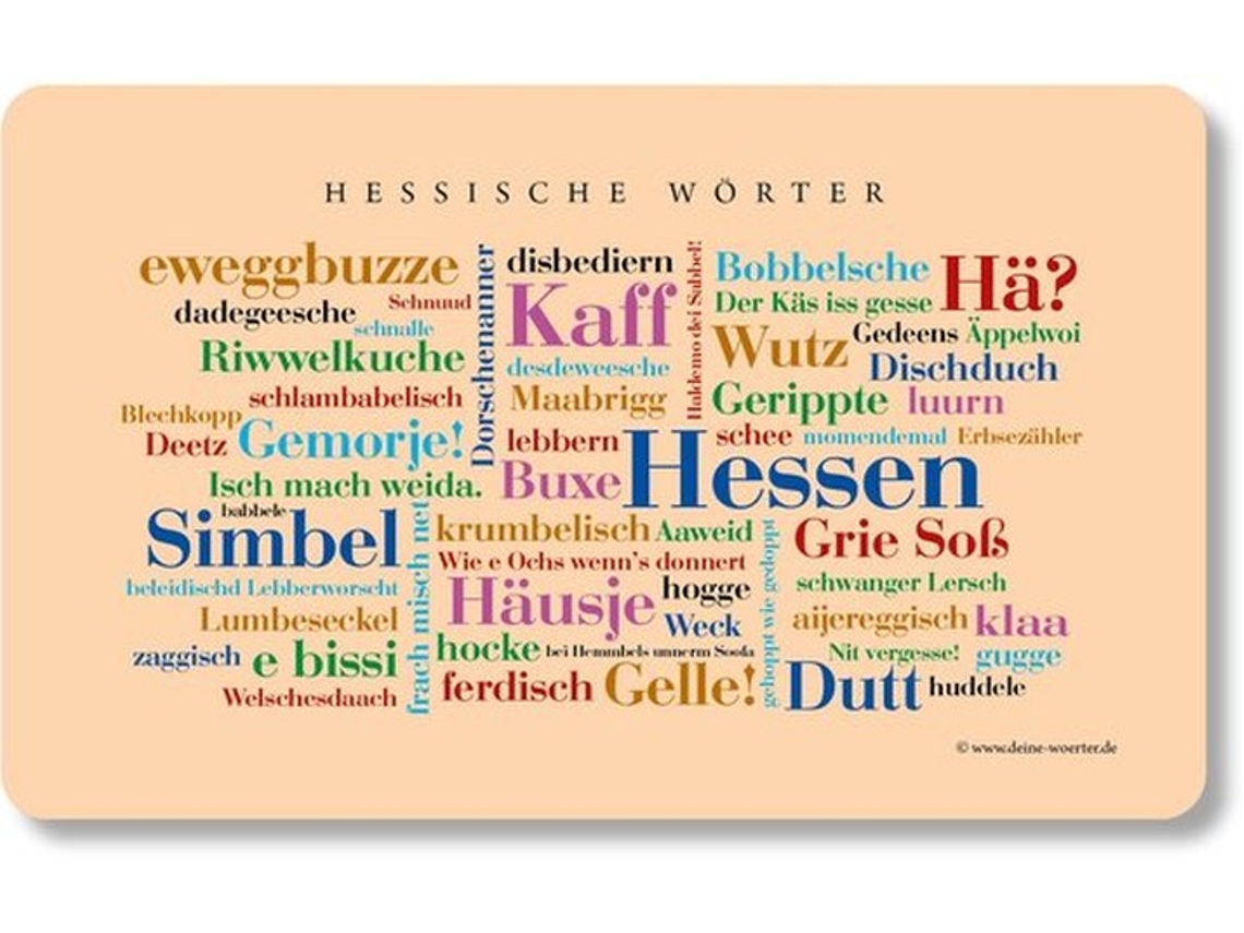 Ontbijtbord Hessische Woorden