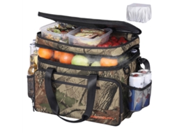 Warmounts Bolsa Térmica Cinza 48 Latas Capa Isolante À Prova Vazamentos 2 Compartimentos Camping Trilhas Piquenique Praia