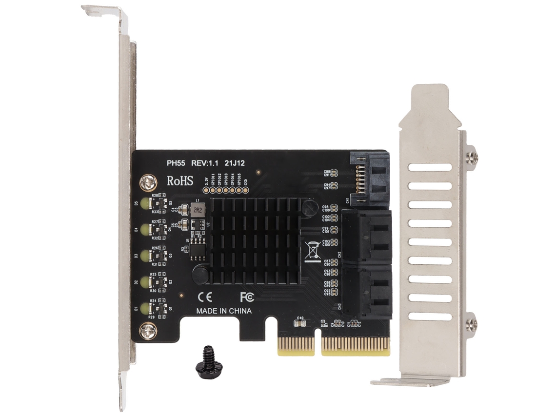 Placa Adaptadora Pcie Para Leitor De Disco Rígido Sata 6gbps Para Windows Os X Linux
